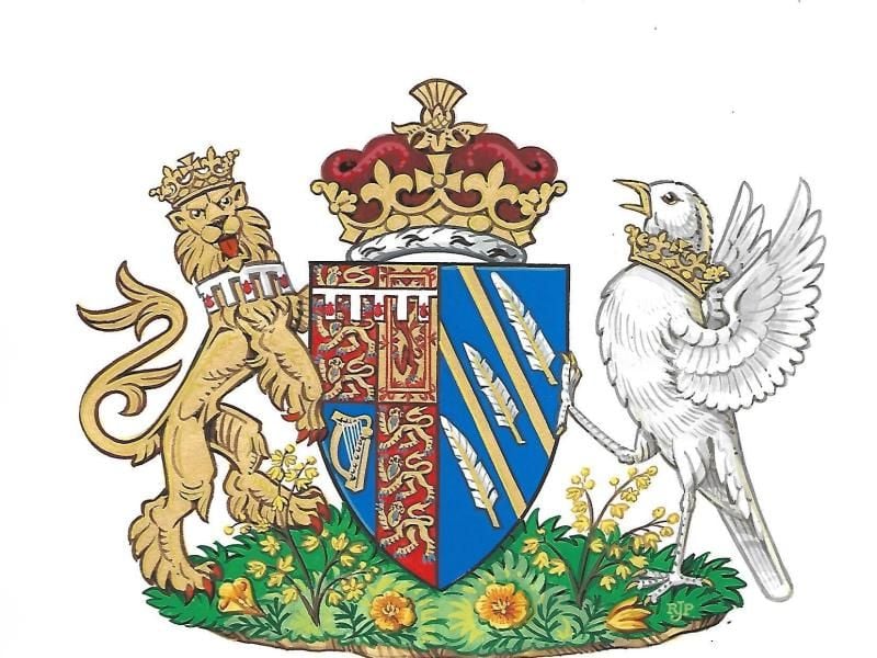 Das Wappen („Coat of Arms”) von Meghan, Herzogin von Sussex. Foto: Kensington Palace