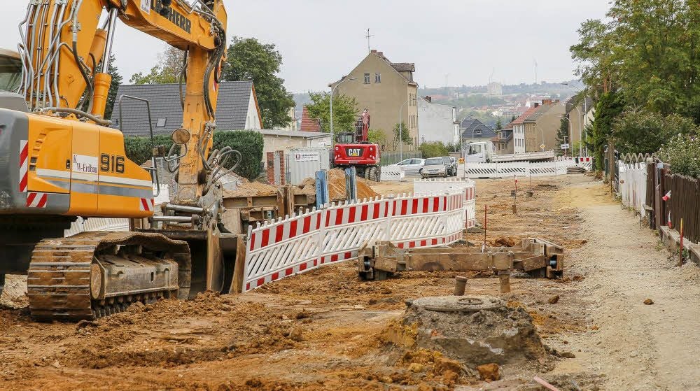 In der Weißenfelser Straße wird schon im letzten Abschnitt gebaut.