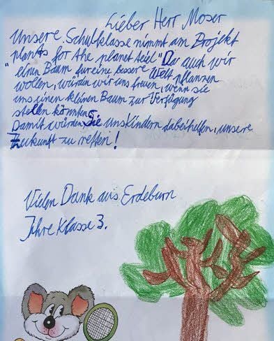 Der Brief der Grundschüler.