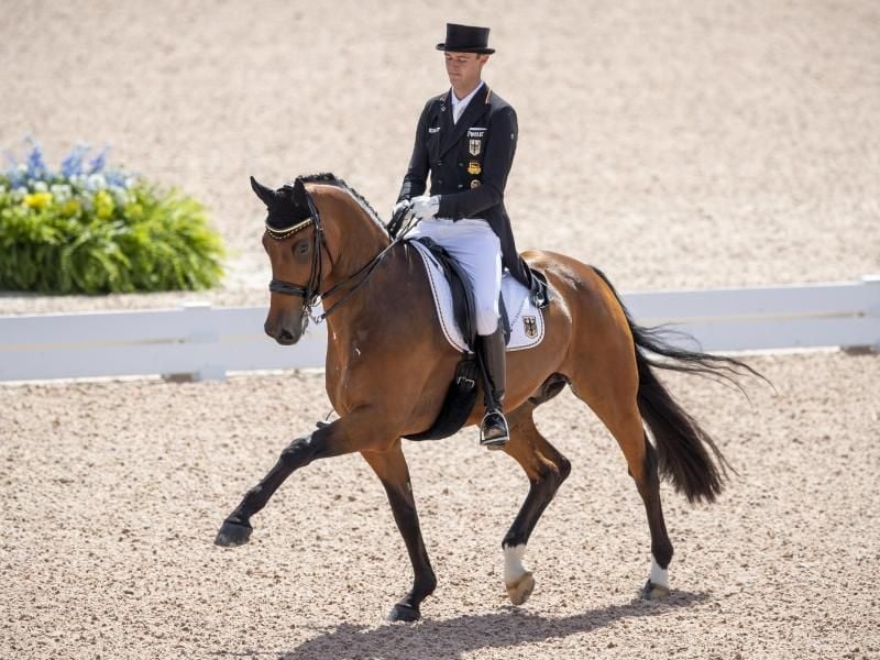 Sönke Rothenberger auf seinem Pferd Cosmo. Foto: Stefan Lafrentz