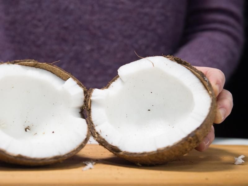 Kokosöl findet sich in vielen feuchtigkeitsspendenden Kosmetikprodukten wieder. Foto: Franziska Gabbert