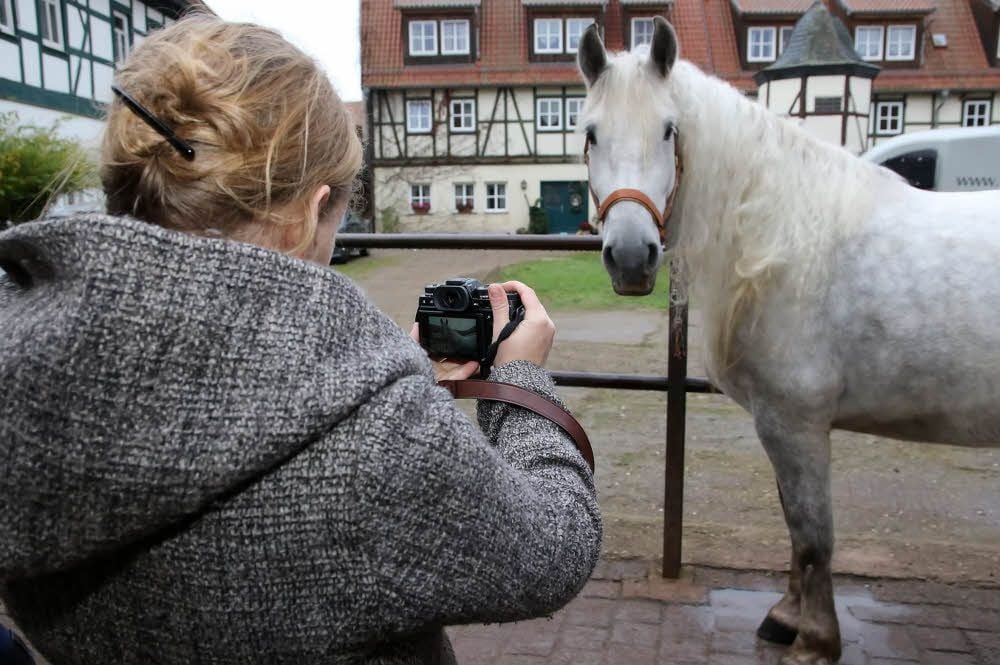 Prinz von Anhalt wird von allen Seiten fotografiert.