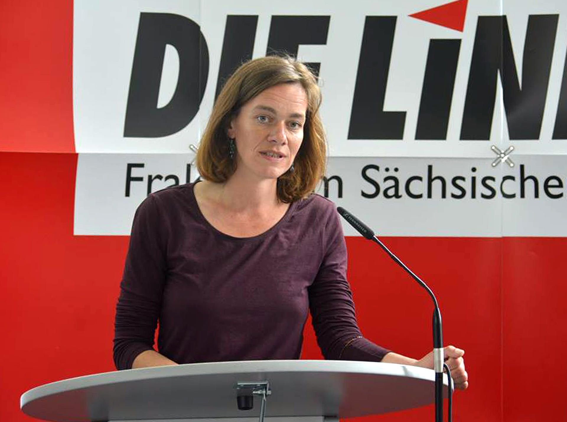 Juliane Nagel, Abgeordnete der Fraktion Die Linke im sächsischen Landtag.