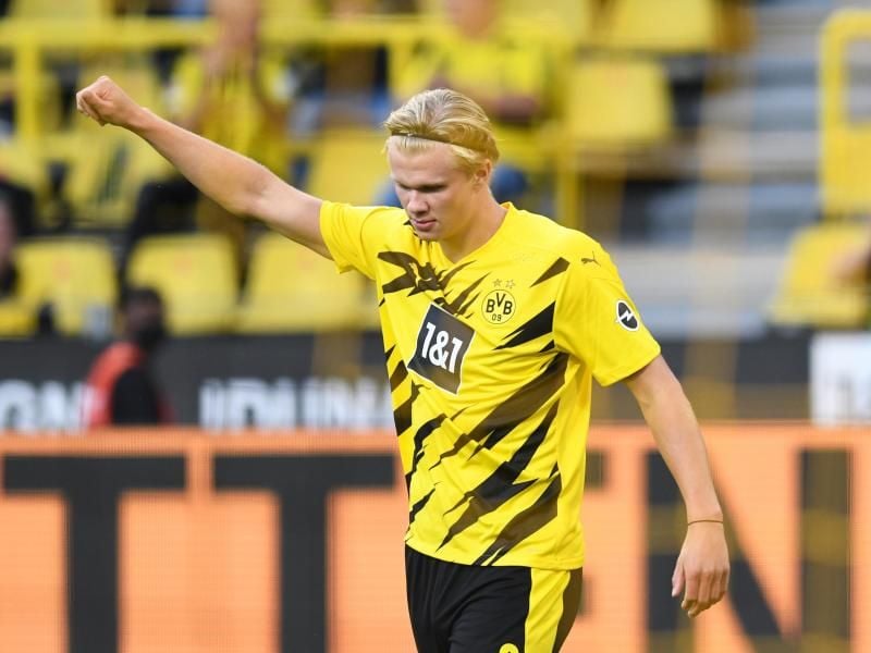 Findet noch „ein viel besserer Fußballer” werden zu müssen: Erling Haaland von Borussia Dortmund. Foto: Bernd Thissen/dpa