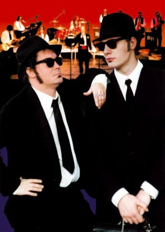 Jens Thorun (l.) und Thomas „Tommy“ Aderhold sind die Frontmänner der legendären Good Ol’Blues Brothers Boy Band aus Halle.