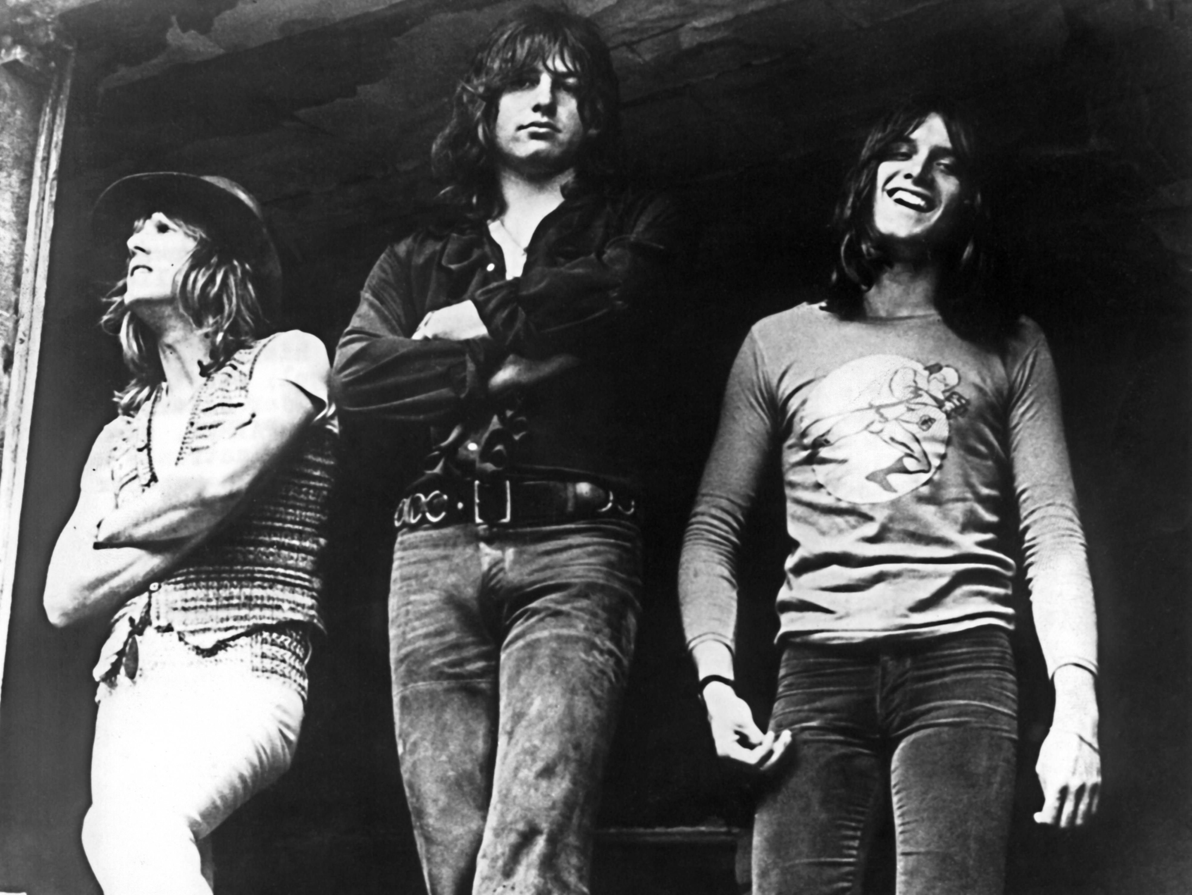 Greg Lake (l.) mit seiner Band Emerson, Lake & Palmer.