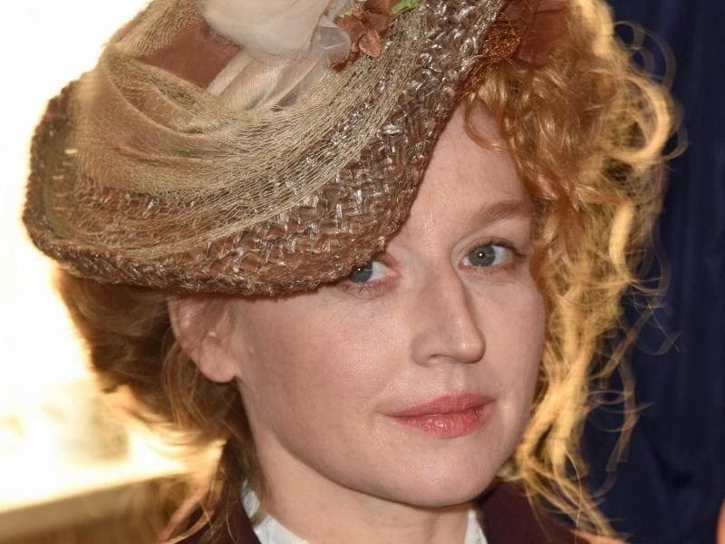 Brigitte Hobmeier am Set der ARD-Serie „Oktoberfest 1900”. Foto: Ursula Düren/dpa