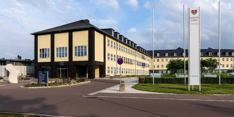 Das Krankenhaus Martha Maria in Dölau.
