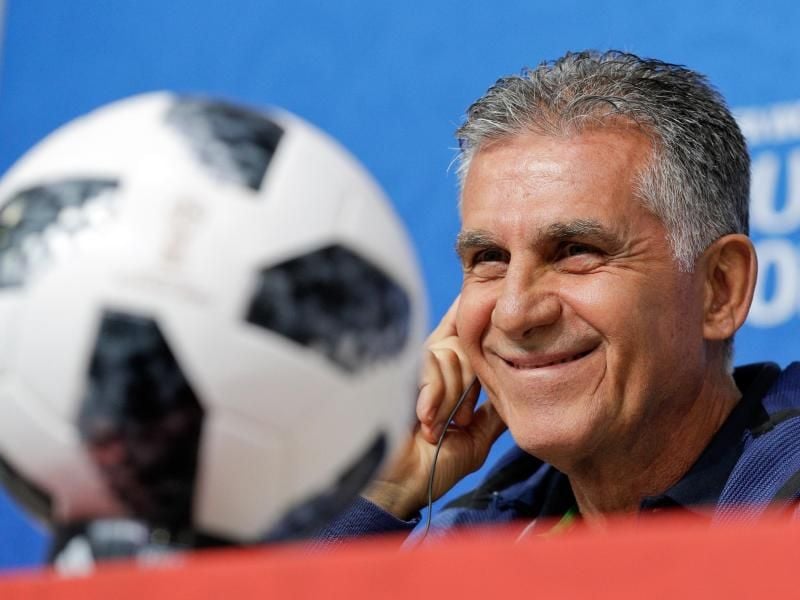 Irans Trainer Carlos Queiroz sieht das Spiel gegen Marokko als eines, das gewonnen werden muss. Foto: Andrew Medichini/AP