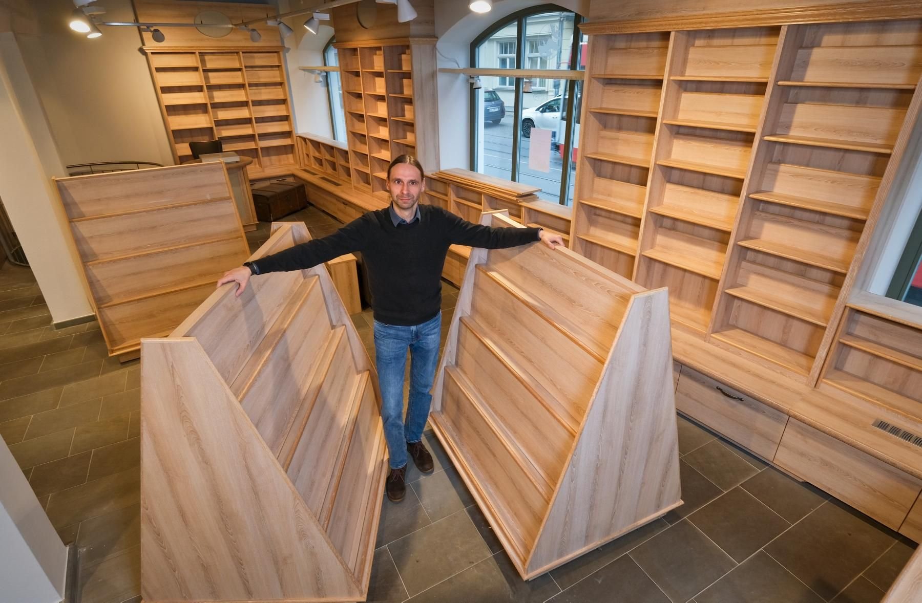 Nils Wagner öffnet am 17. Februar seine Buchhandlung am Franckeplatz.