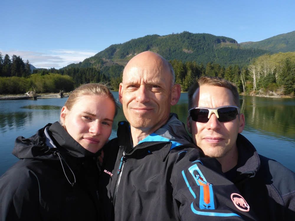 So schön ist Kanada! Hjördis Jüttner, Frank Pelny und Tony Kräker (von links) können das Land nur empfehlen.