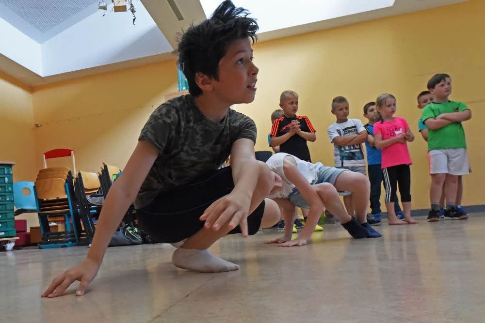 Besonders bei den Jungs war Breakdance angesagt.
