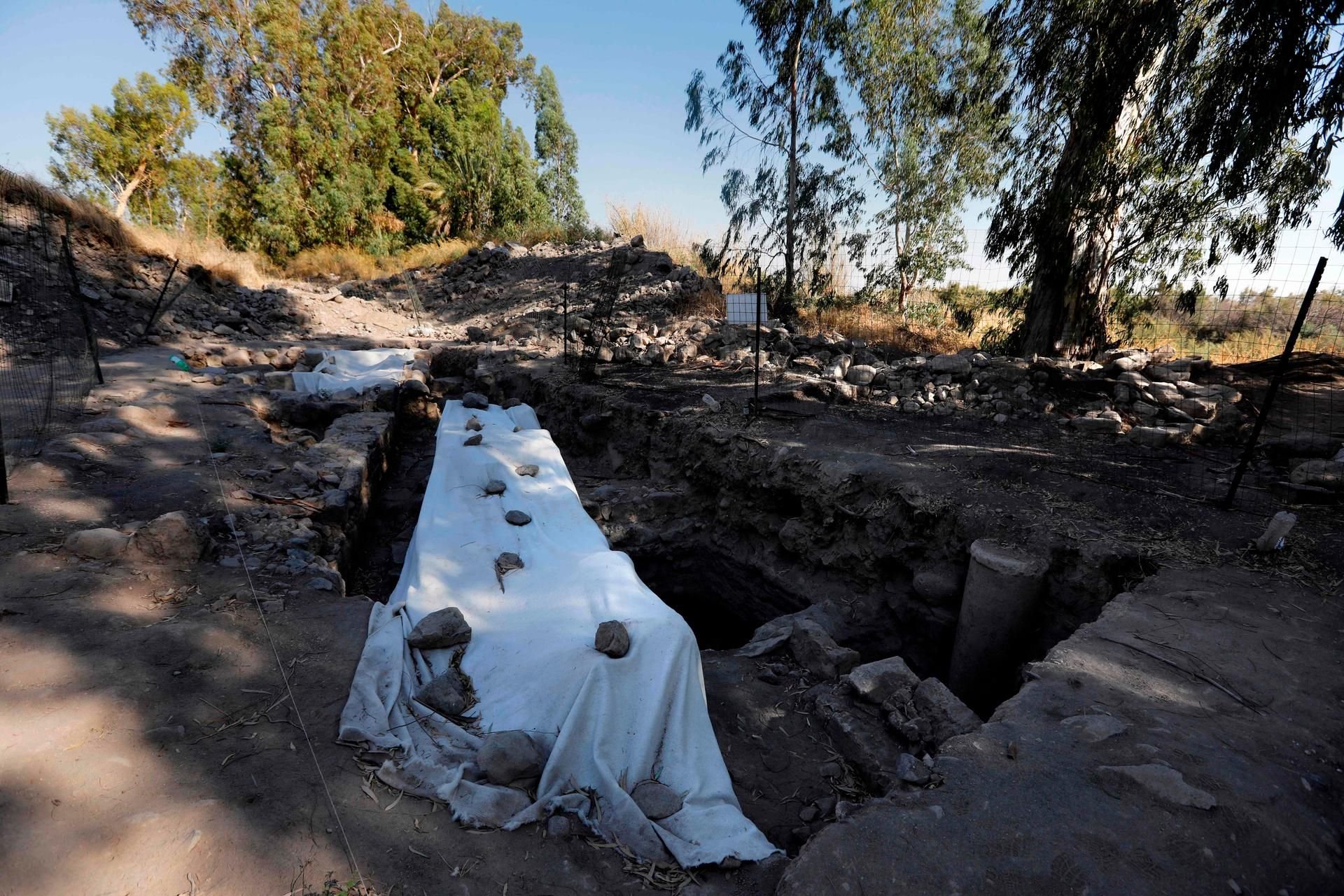 Die Ausgrabungsstätte nahe des Sees Genezareth: Hier soll sich das Fischerdorf Bethsaida, Heimat des Apostels Petrus, befunden haben.