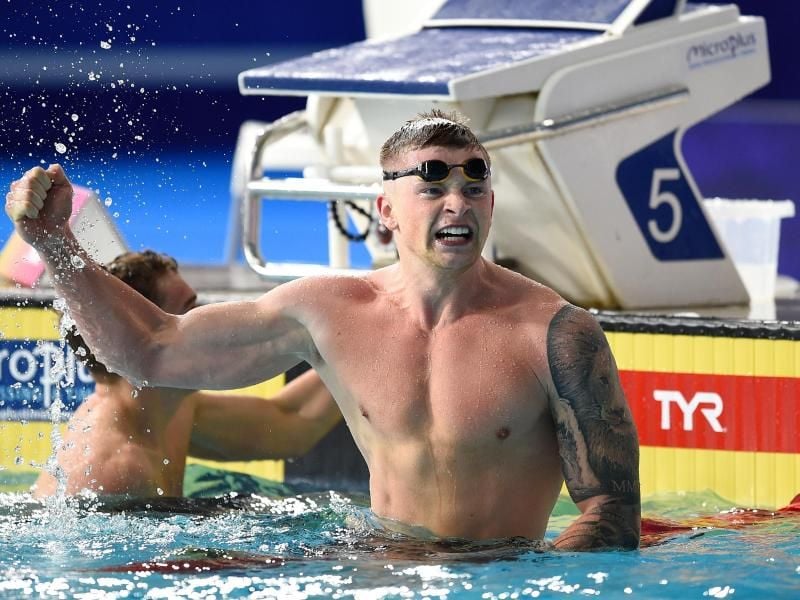 Brustschwimmer Adam Peaty hat seinen eigenen Weltrekord über 100 Meter Brust verbessert. Foto: Ian Rutherford/Pa Wire