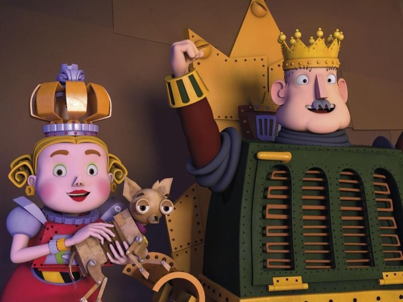 Der König (r) dankt ab, und Prinzessin Magnesia errichtet einen Polizeistaat. Foto: Universum Film