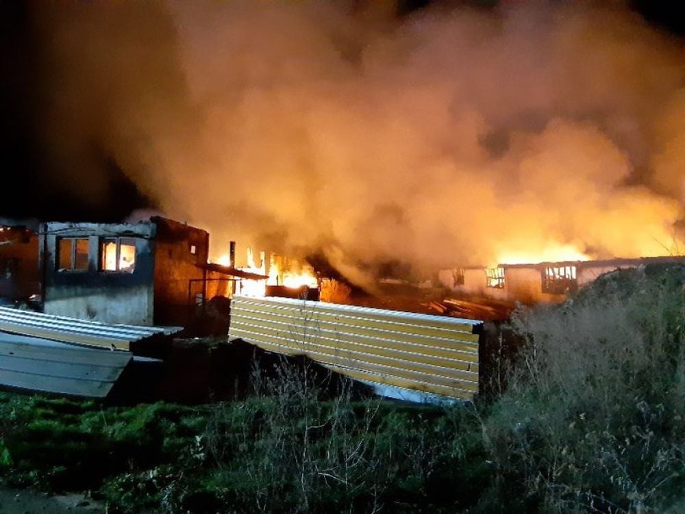 Zwei Hallen gehen in Reinsdorf in Flammen auf. Sie waren mit Stroh, Heu und Holz gefüllt. Die Polizei hat die Ermittlungen aufgenommen.