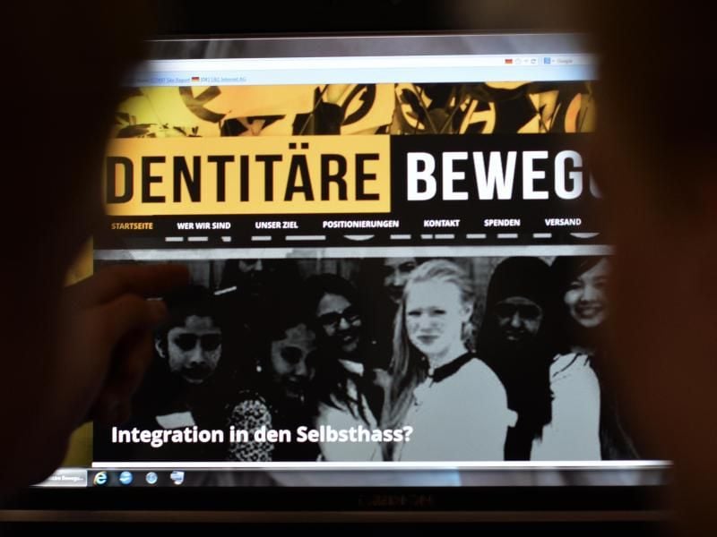 Website der „Identitären Bewegung”: Die Gruppe wird vom Bundesamt für Verfassungsschutz beobachtet. Foto: Bernd von Jutrczenka/Archiv