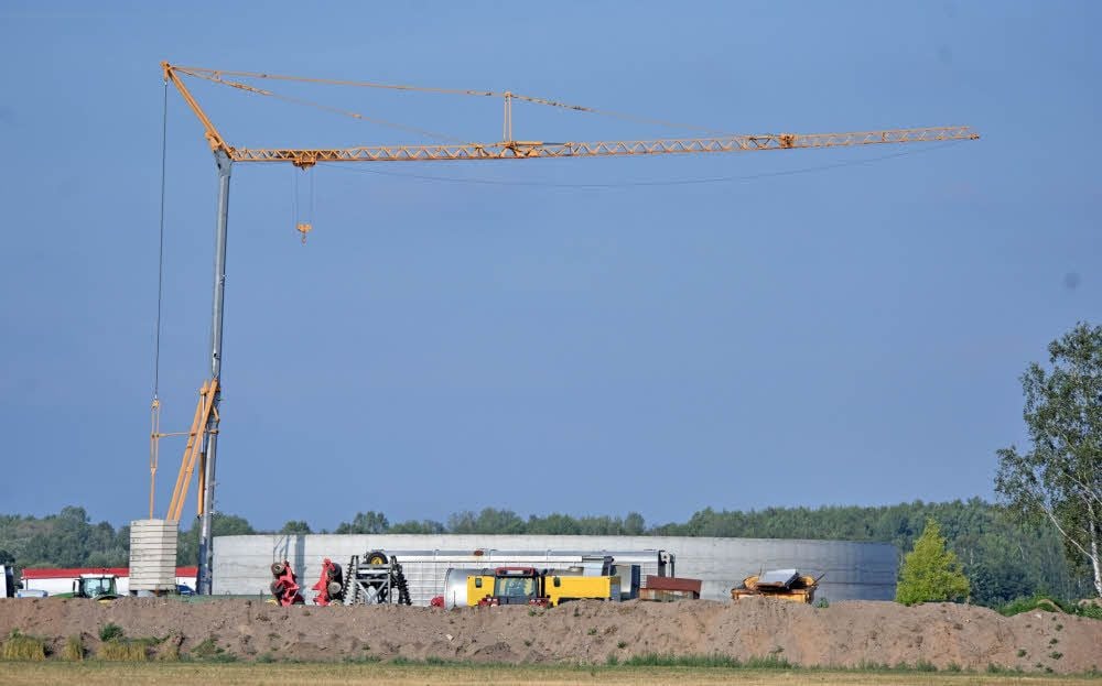 Das Lager soll in wenigen Wochen fertig gebaut sein.