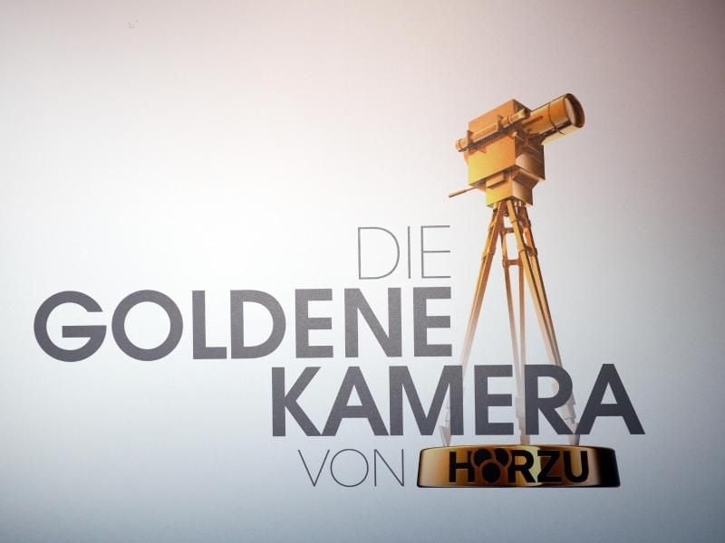 Das Logo der Veranstaltung „Die Goldene Kamera”. Foto: Jens Kalaene/Archiv
