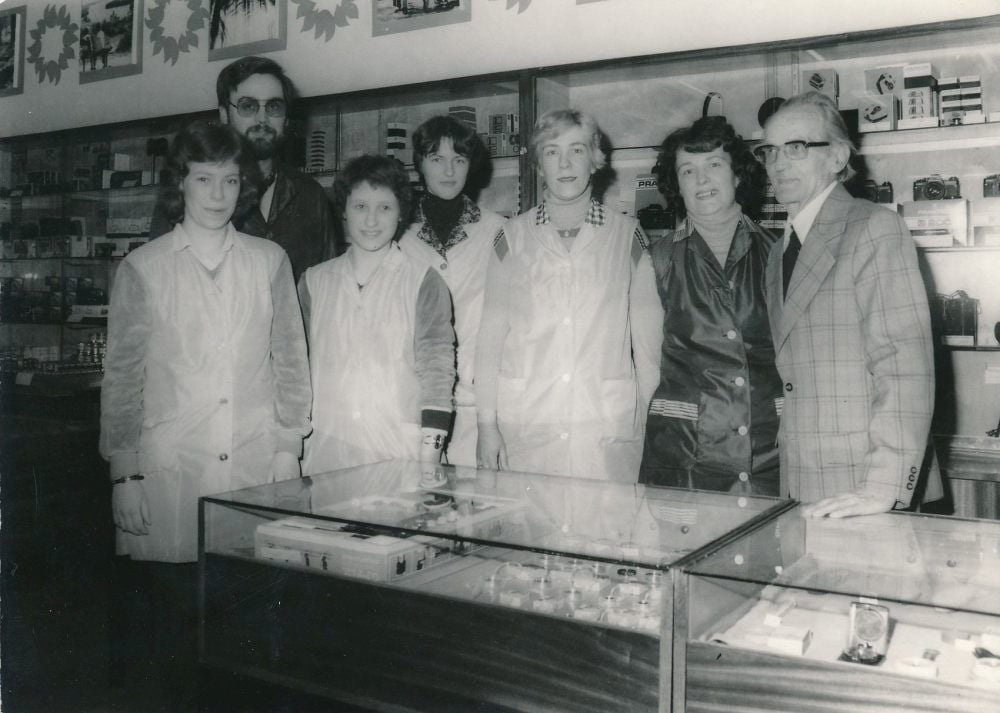 Ein Foto aus den 70er Jahren: Hinten links Detlef Großwendt