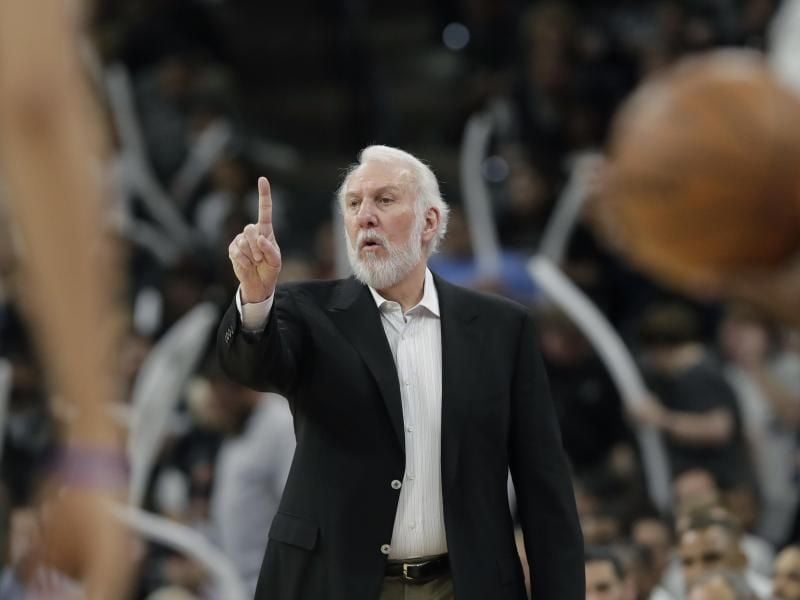 Trauert um seine Ehefrau: Spurs-Coach Gregg Popovich. Foto: Eric Gay