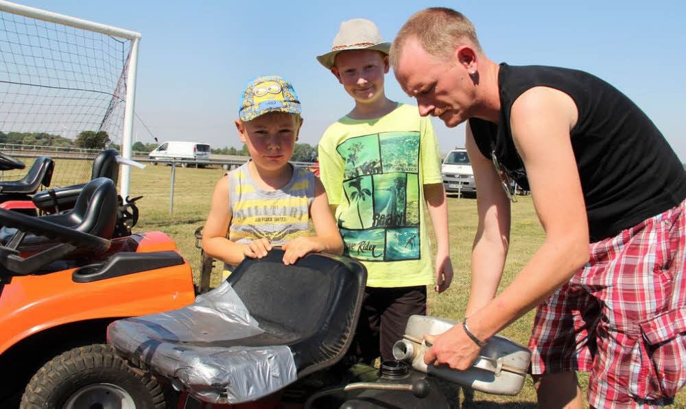 Dirk Rosenow und Sohn Lucas.