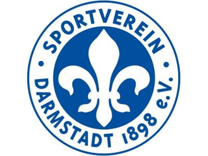 Das Logo des Fußball-Zweitligisten SV Darmstadt 98. Foto:
