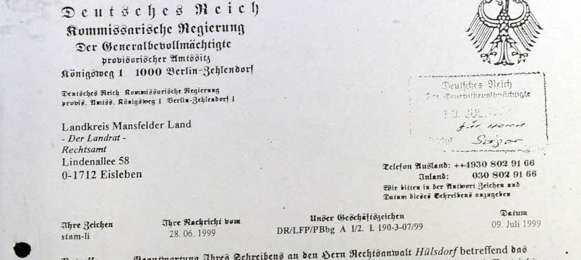 Dieses Schreiben schreckt 1999 den Landkreis auf.