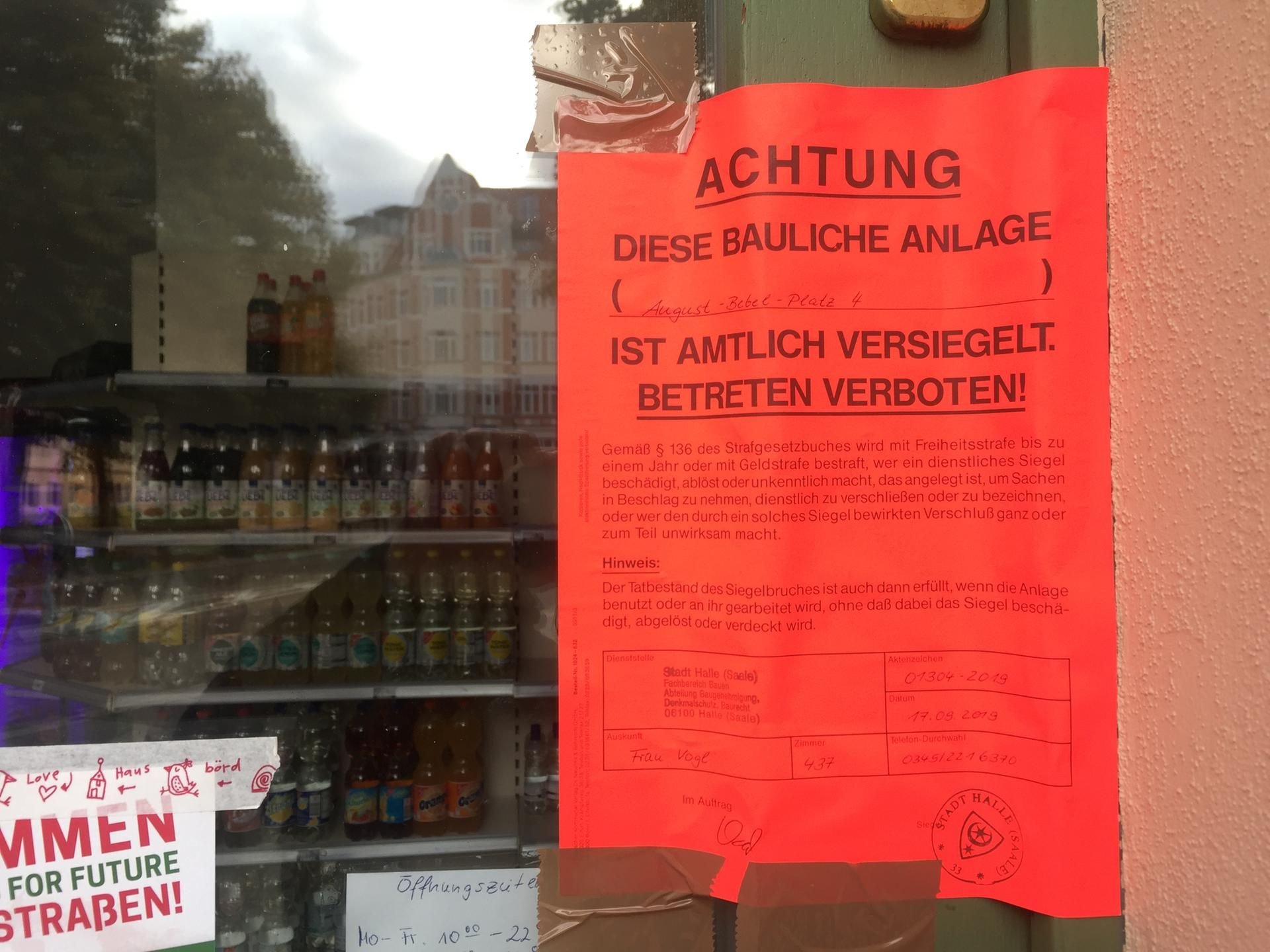 Infoblatt am Spätverkauf