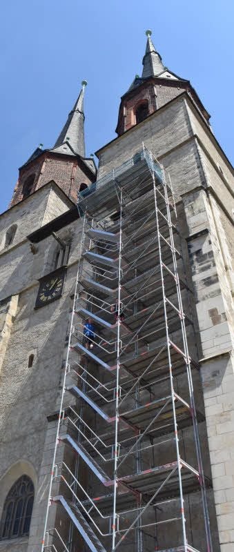 Gerüst am südlichen Blauen Turm