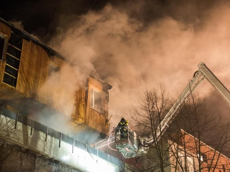 Brand auf Musikbunker. Foto: Daniel Bockwoldt