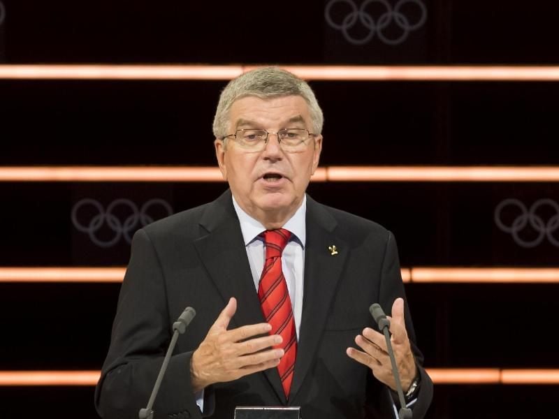 Betont die vereinende Rolle der Olympischen Spiele: Thomas Bach, Präsident des Internationales Olympisches Komitee. Foto: Jean-Christophe Bott/KEYSTONE