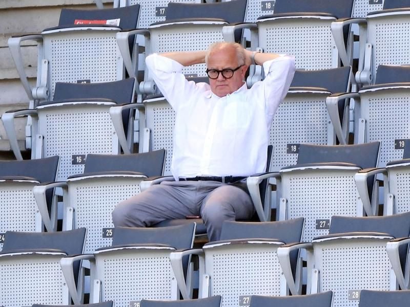 DFB-Präsident Fritz Keller sieht in Massentests vor einem Spiel eine Maßnahme, um wieder Spiele zumindest vor einer begrenzten Zahl von Zuschauern stattfinden zu lassen. Foto: Uli Deck/dpa