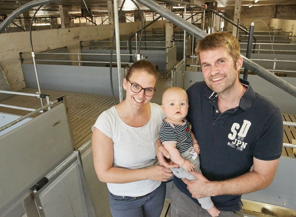 Paul Kruse modernisiert gerade die alten Ställe in Nienburg und will seinen Betrieb erweiterten. Mit Frau Karolin und Sohn Philipp ist die Familie in der Region sesshaft geworden.