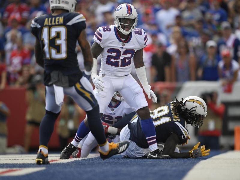 Vontae Davis (m.) hat seine NFL-Karriere spontan in der Halbzeit beendet. Foto: Adrian Kraus