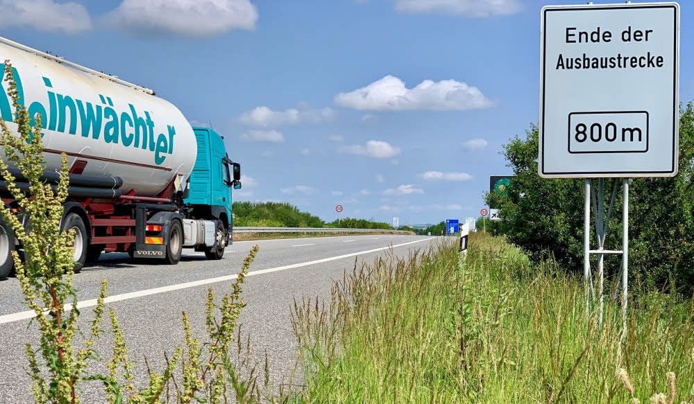 Und Schluss. Seit 2004 endet die A143 bei Bennstedt.