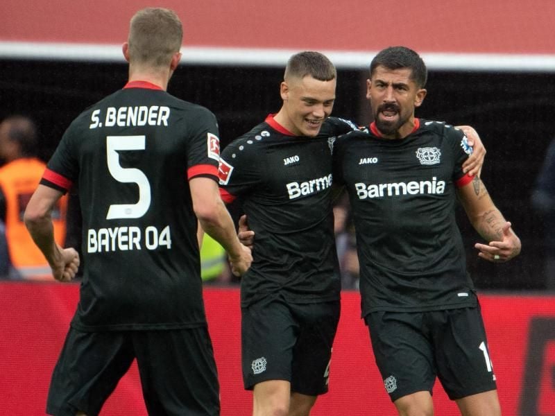 Bayer Leverkusen trifft in der Europa League auf Slavia Prag, Hapoel Beerscheva und OGC Nizza. Foto: Federico Gambarini/dpa