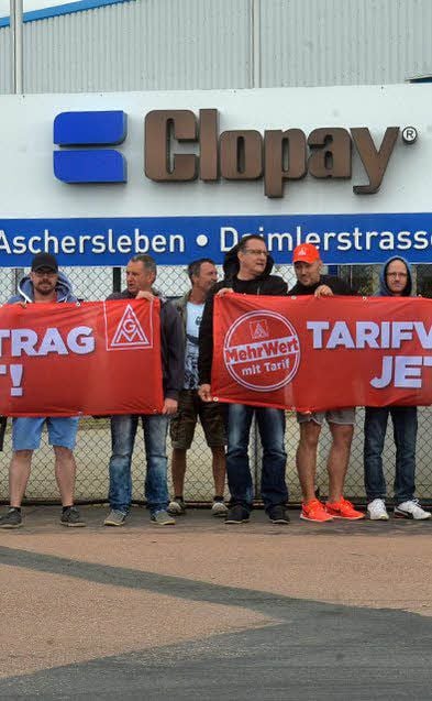 Clopay-Beschäftigten war nicht zum Feiern zumute.