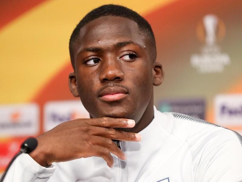 Ibrahima Konaté läuft für RB Leipzig anstelle des gesperrten Kapitäns Willi Orban auf. Foto: Jan Woitas