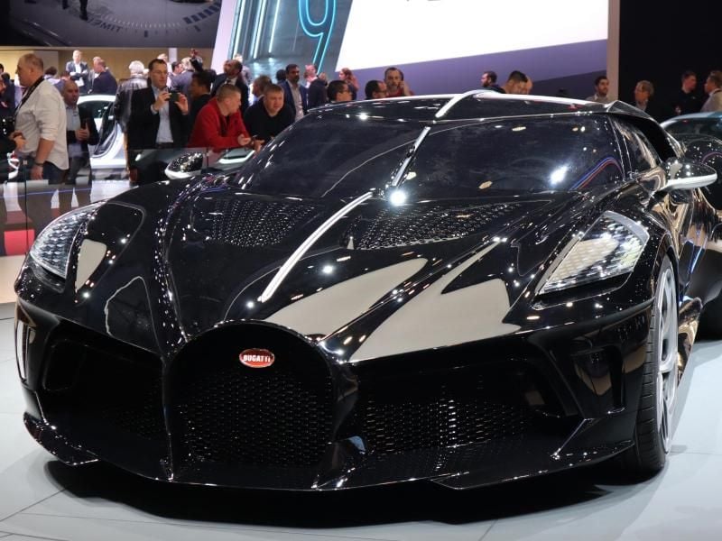 Der Preis für den Voiture Noire von Bugatti beträgt stolze 16 Millionen Euro. Foto: Thomas Geiger