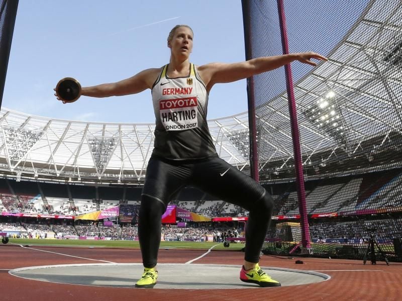 Steht bei der Leichtathletik-WM in London im Finale: Diskuswerferin Julia Harting. Foto: Matt Dunham
