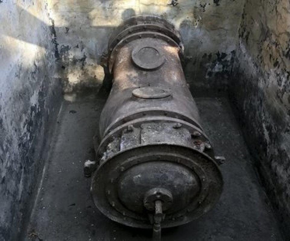 Die freigelegte Turbine.