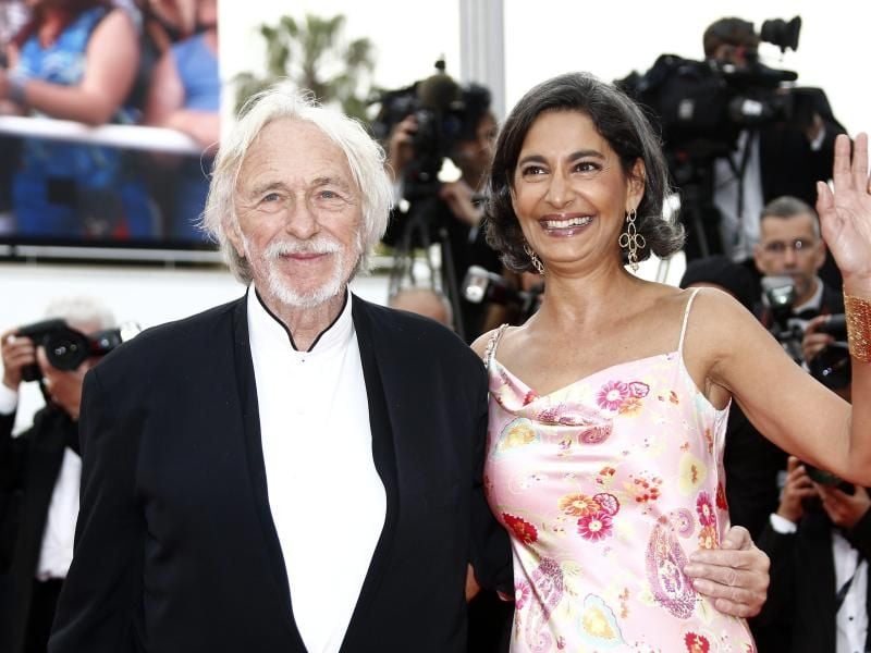 Pierre Richard und seine Frau Ceyla Lacerda 2015 in Cannes. Foto: