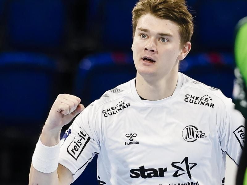 Mit acht Treffern bester Werfer des THW Kiel gegen Coburg: Oskar Sunnefeldt. Foto: Frank Molter/dpa