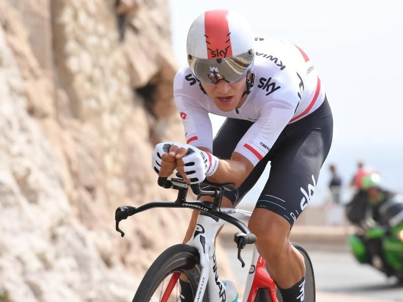 Gewann den Auftakt der Dauphiné-Rundfahrt 2018: Michal Kwiatkowski. Foto: David Stockman/BELGA