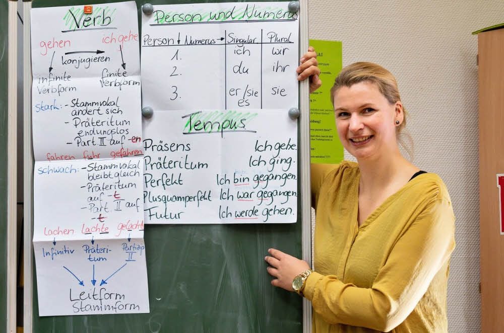 Gehen möchte Maria Mechsner eigentlich nicht mehr: Sie ist mit ihrem neuen Lehrerjob an der Bad Lauchstädter Goetheschule sehr zufrieden.