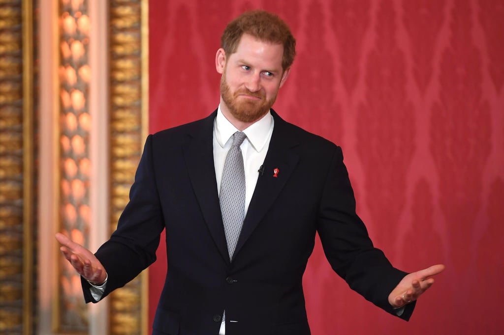 Prinz Harry bei der Auslosung zum Rugby League World Cup 2021.