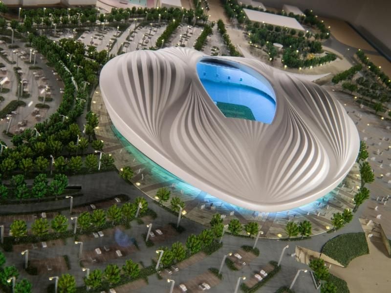 Wird neu eröffnet: Das Al Wakrah Stadion in Doha. Foto: Peter Kneffel