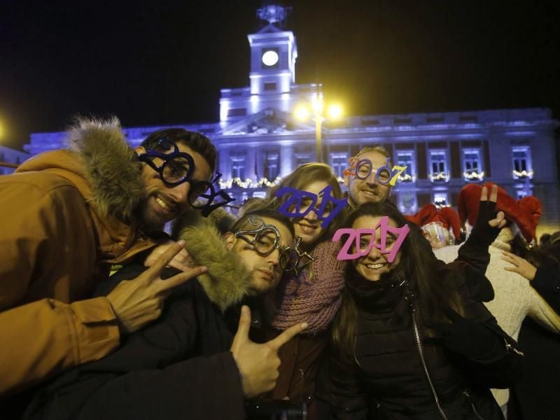 In Madrid wurde das neue Jahr begrüßt - einen Tag zu früh. Foto: Kiko Huesca