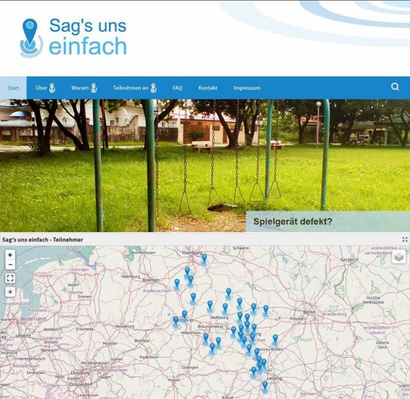 Viele Kommunen machen schon mit bei „Sag’s uns einfach“ - in Dessau-Roßlau prüft man das Angebot derzeit noch.